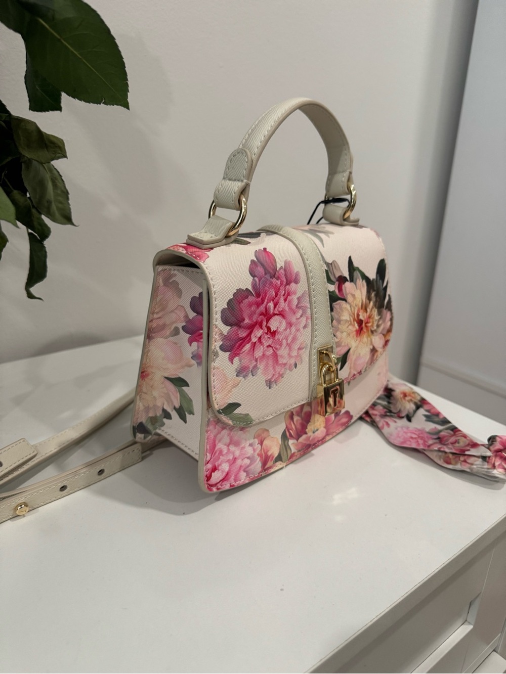 New w/Tags Ted Baker Floral Top-Handle Satchel in Blush and Pink - Picture 9 of 12